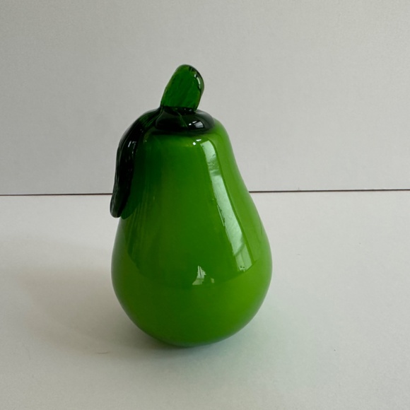 Set of 3 Hand Blown Glass Fruit Murano Style Glass Fruit Tomato, Lemon, & Lime - Picture 3 of 12